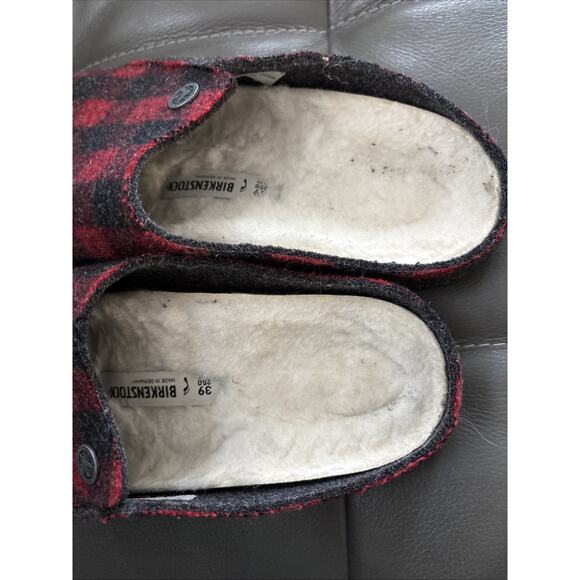 Birkenstock Zermatt Shearling Clog Plaid Slip On Womens Size EU 39 US 8.5 - Picture 4 of 8